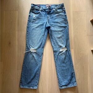 Lucky Brand Distressed Easy Rider Mid-Rise Boot Cut Jeans